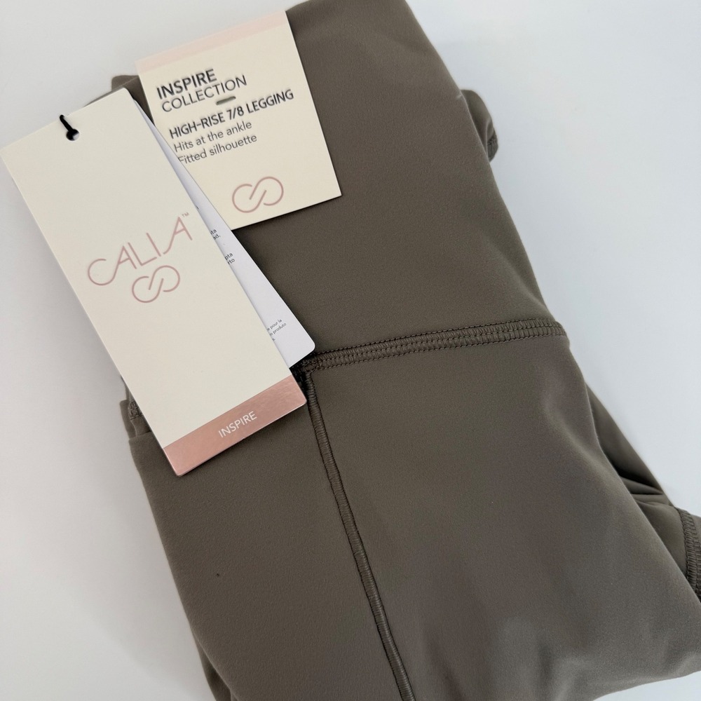CALIA by Carrie Underwood Inspire High Rise 7/8 Legging Taupe XS Activewear